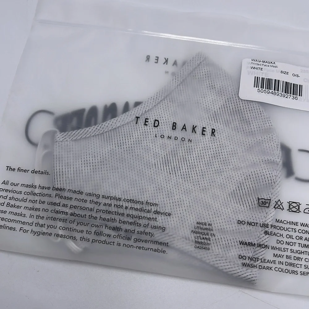 Ted Baker Gray Face Mask TED BAKER LONDON Reversible Reusable FACE MASK NWT - Picture 10 of 12